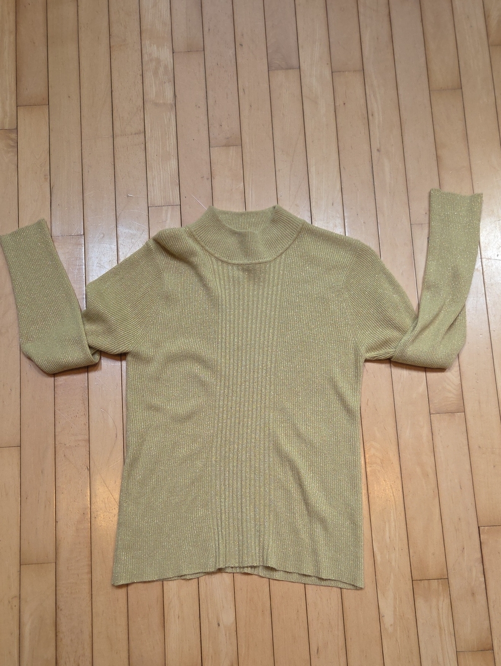 Vintage Gold Mock Neck Sweater
